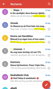 Snippet in de inbox